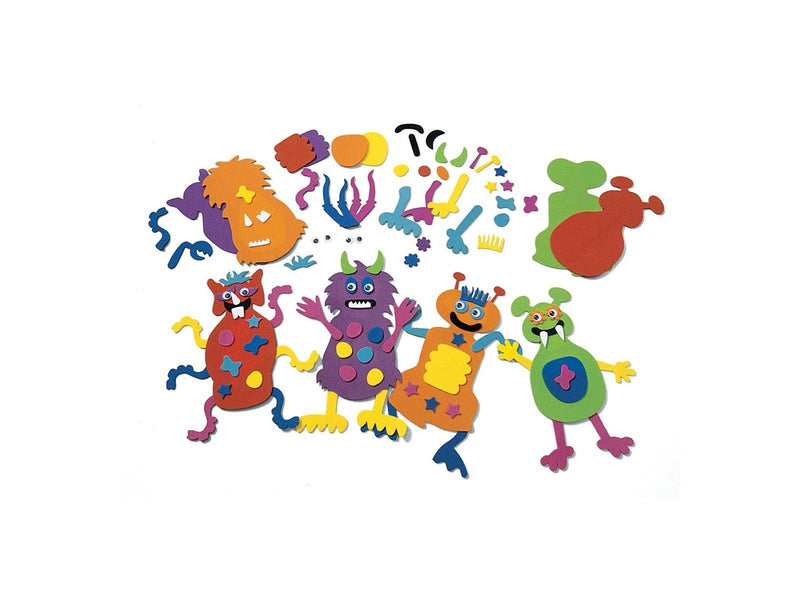 Colorations - Make Your Own Foam Monsters Craft Kit Set of 12