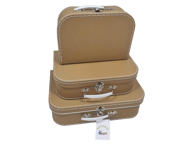 Playwood - Cardboard Suitcase Set Brown 3 pcs.