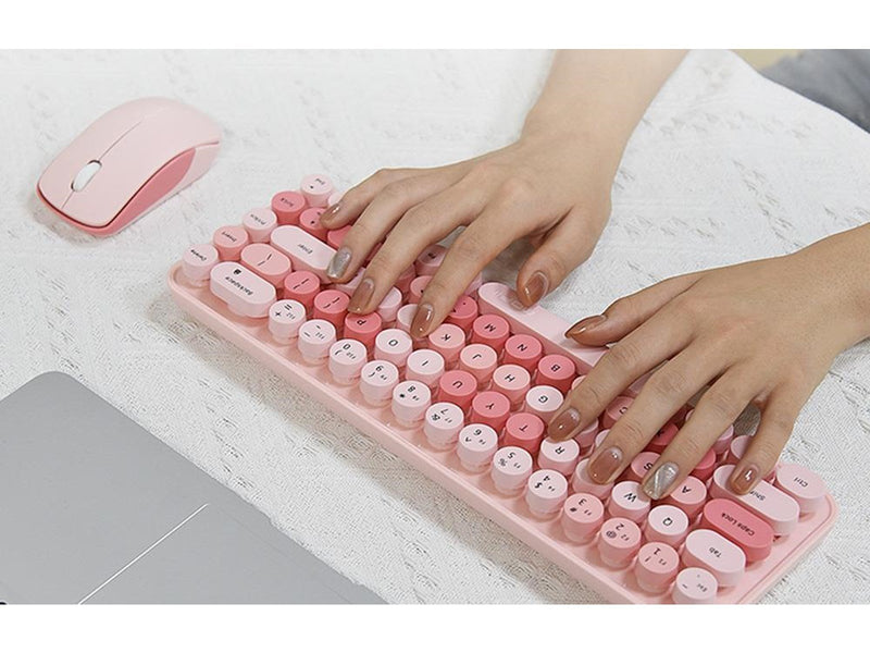 Mofii Wireless - Tastatur & Maus Set - Englisch - Pink