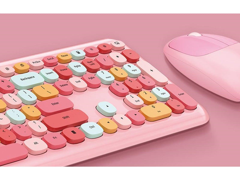 Mofii Wireless - Tastatur & Maus Set - Englisch - Pink