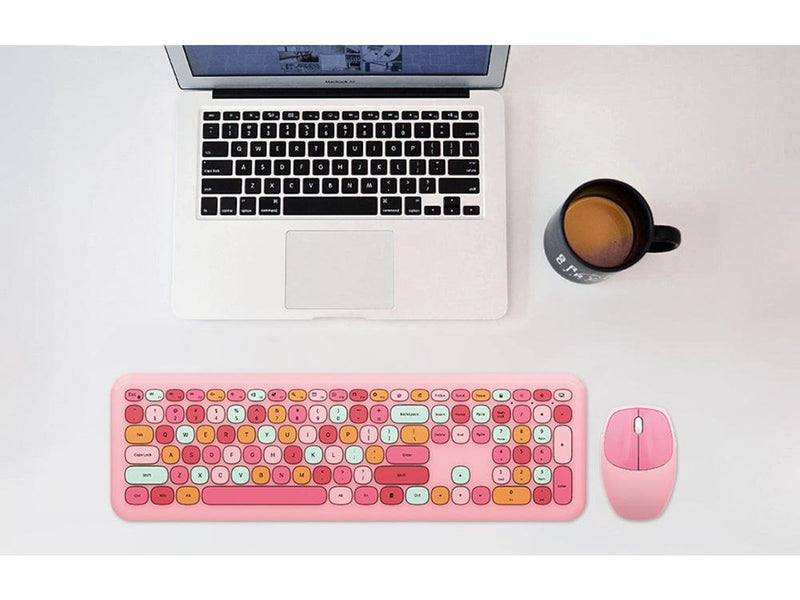 Mofii Wireless - Tastatur & Maus Set - Englisch - Pink