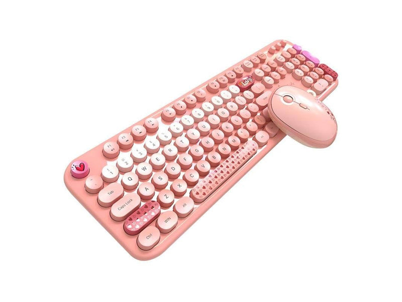Mofii Wireless Lovely - Tastatur & Maus Set - Pink