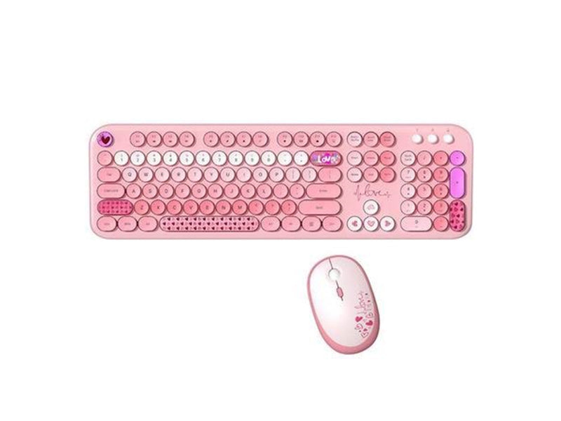 Mofii Wireless Lovely - Tastatur & Maus Set - Pink
