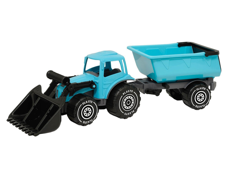 Plasto  Tractor with frontloader & trailer 56.5 cm
