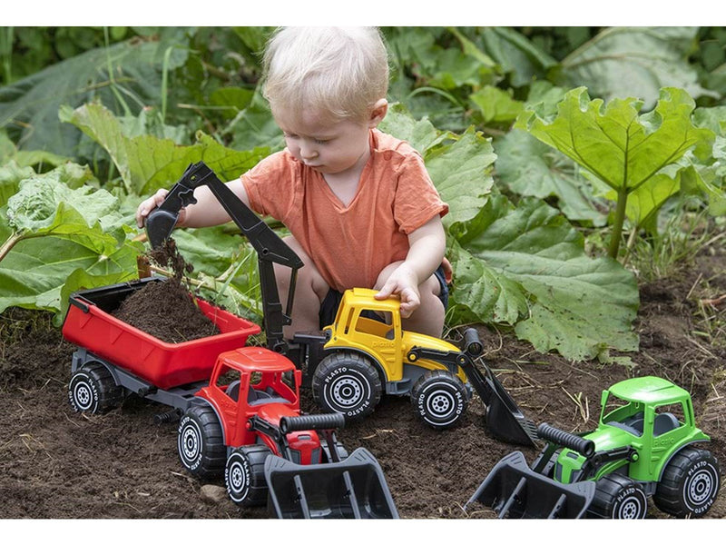 Plasto  Tractor with frontloader & trailer 56.5 cm