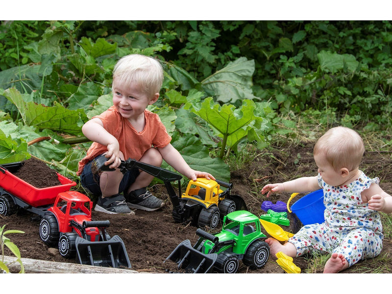 Plasto  Tractor with frontloader & trailer 56.5 cm