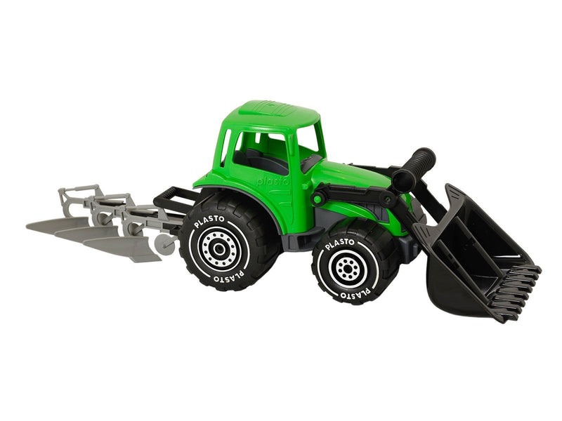 Plasto  Tractor with frontloader and plough 52 cm