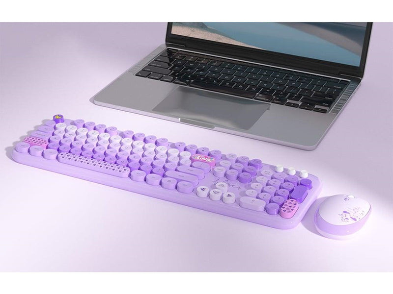 Mofii Lovely Wireless - Tastatur & Maus Set - Lila