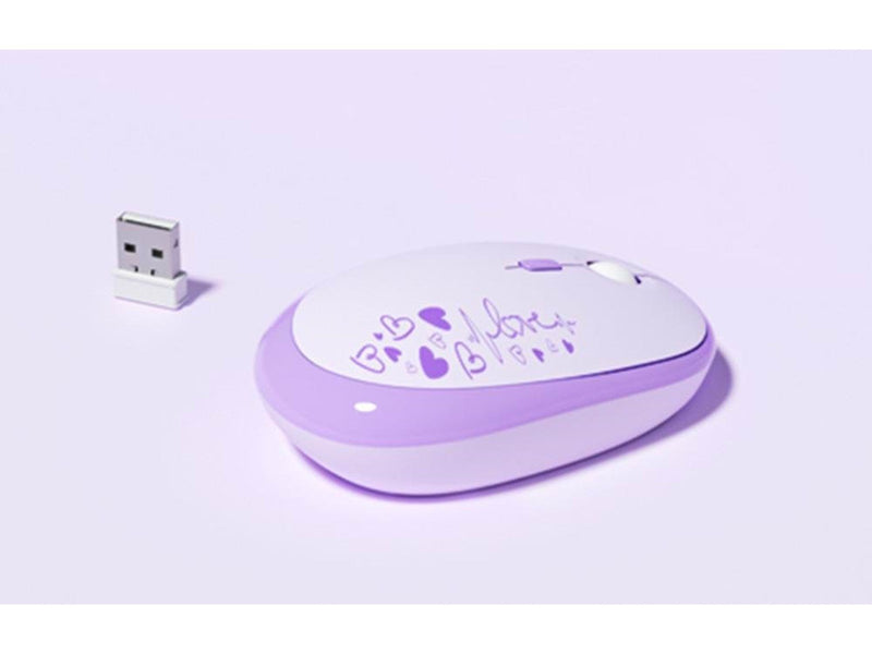 Mofii Lovely Wireless - Tastatur & Maus Set - Lila