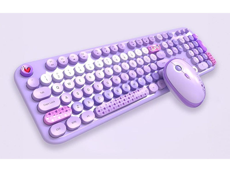 Mofii Lovely Wireless - Tastatur & Maus Set - Lila