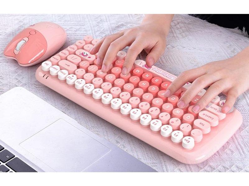 Mofii Wireless - Tastatur & Maus Set - Pink