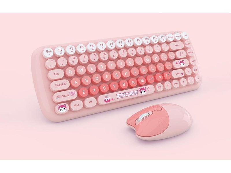 Mofii Wireless - Tastatur & Maus Set - Pink