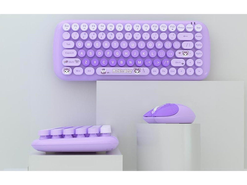 Mofii Wireless - Tastatur & Maus Set - Englisch - Lila