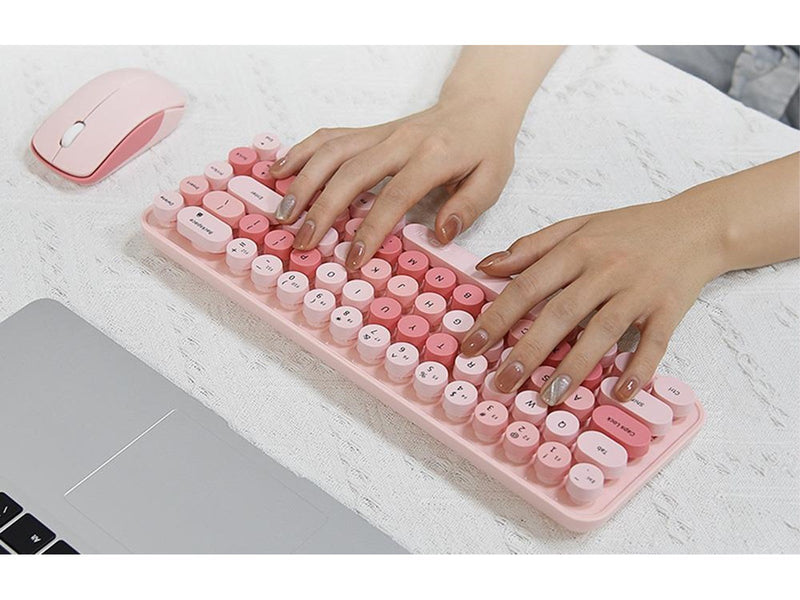 Mofii Wireless - Tastatur & Maus Set - Englisch - Pink