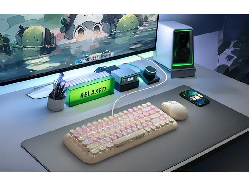 Mofii Wired - Tastatur & Maus Set - Englisch - Sahne