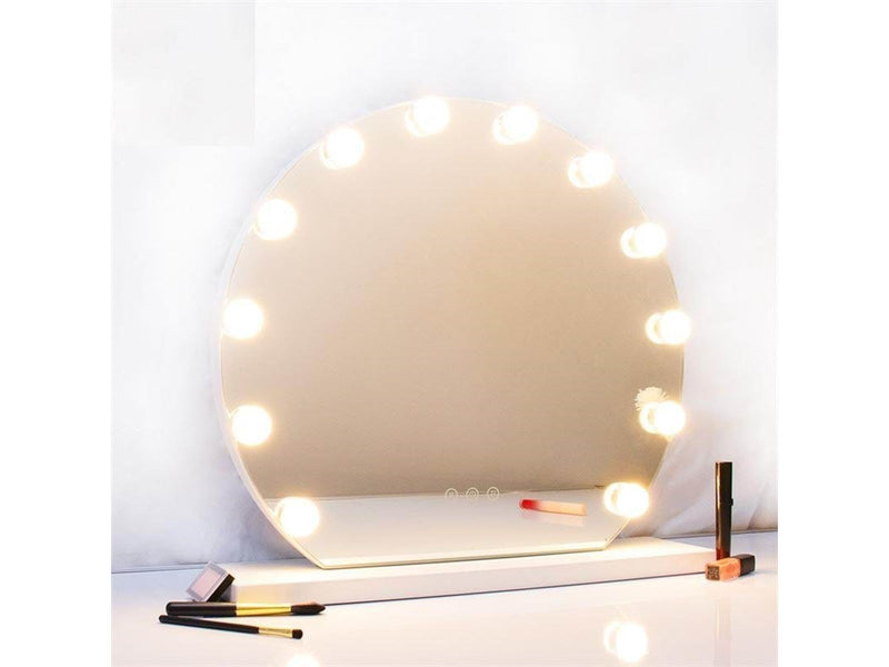 UNIQ London Round Makeup Mirror with 12 LED lights