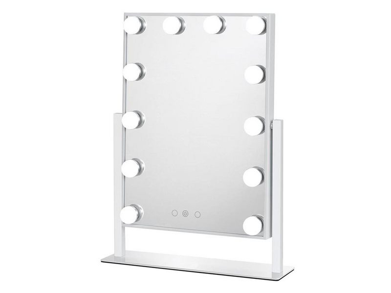 UNIQ New York Mega Makeup Mirror with 12 LED lights - White
