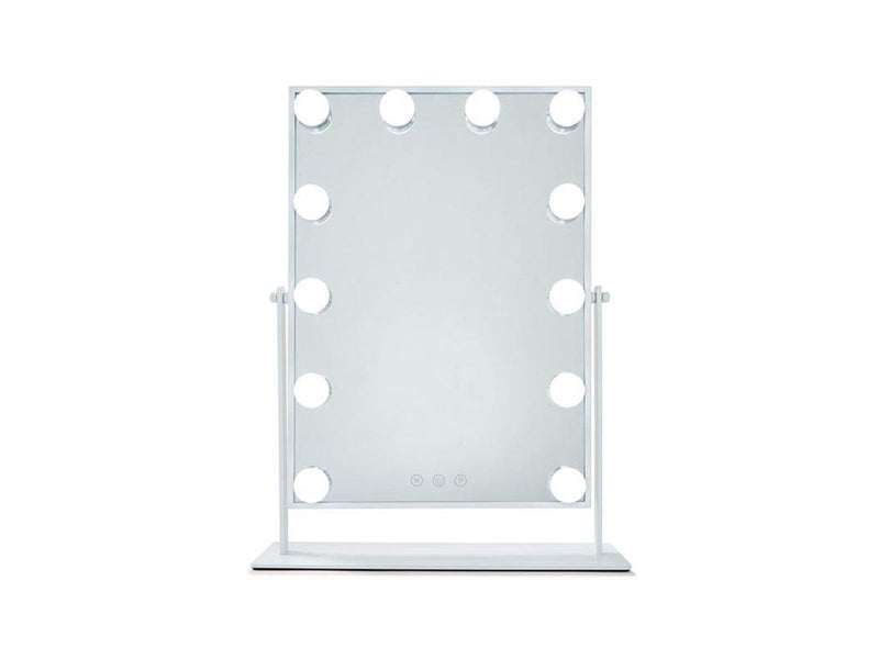 UNIQ New York Mega Makeup Mirror with 12 LED lights - White