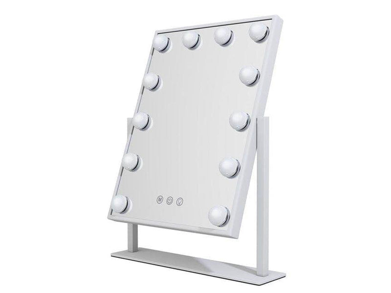 UNIQ New York Mega Makeup Mirror with 12 LED lights - White