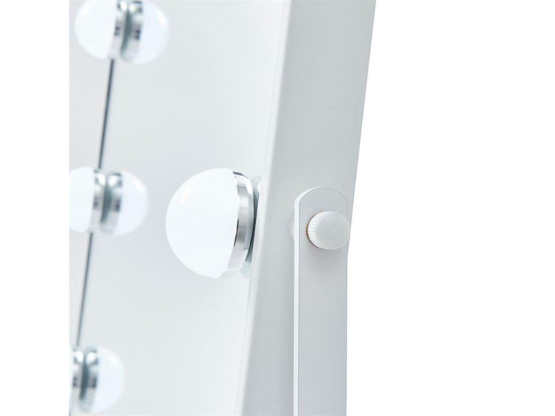 UNIQ New York Mega Makeup Mirror with 12 LED lights - White