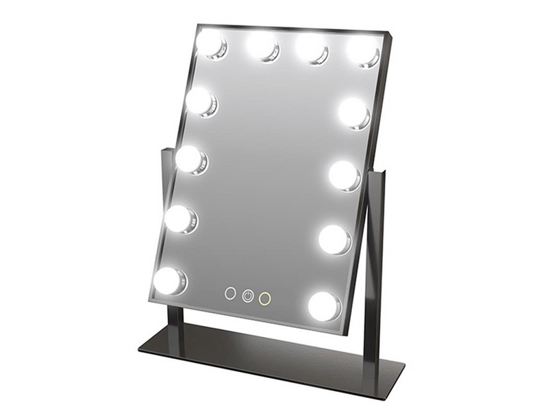 UNIQ New York Mega Makeup Mirror with 12 LED lights - Black