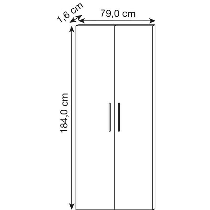 HAMMERBACHER Basic Türen lichtgrau 184 cm