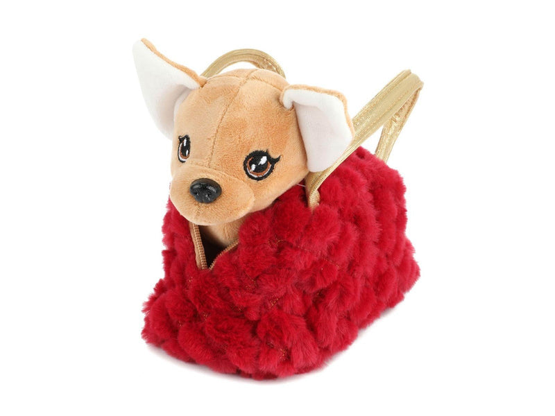 Toi-Toys Dog Plush Chihuahua Handbag Red