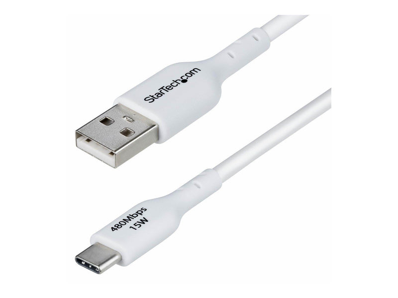 StarTech.com 2m (6.6ft) White USB-A to USB-C Charging Cable/Cord M/M - USB-C cable - USB to 24 pin USB-C - 2 m