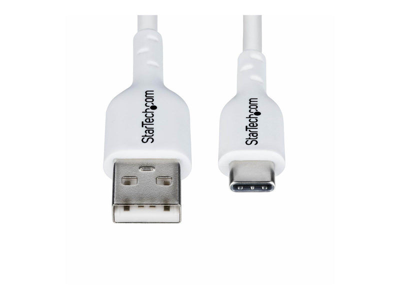 StarTech.com 2m (6.6ft) White USB-A to USB-C Charging Cable/Cord M/M - USB-C cable - USB to 24 pin USB-C - 2 m