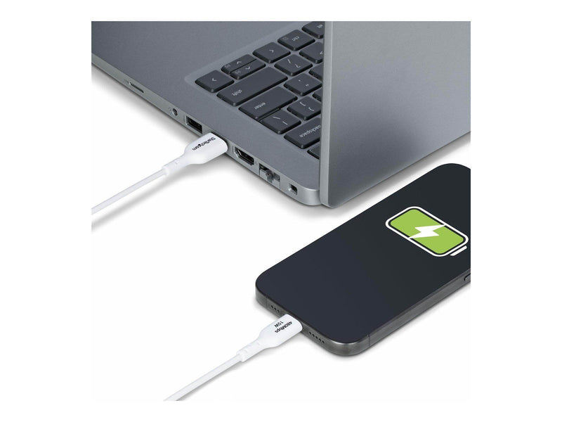 StarTech.com 2m (6.6ft) White USB-A to USB-C Charging Cable/Cord M/M - USB-C cable - USB to 24 pin USB-C - 2 m
