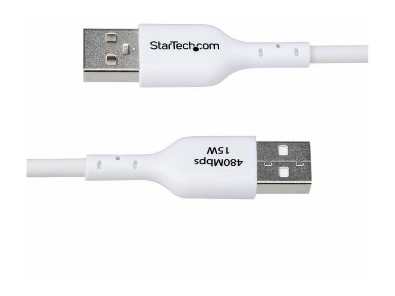 StarTech.com 2m (6.6ft) White USB-A to USB-C Charging Cable/Cord M/M - USB-C cable - USB to 24 pin USB-C - 2 m