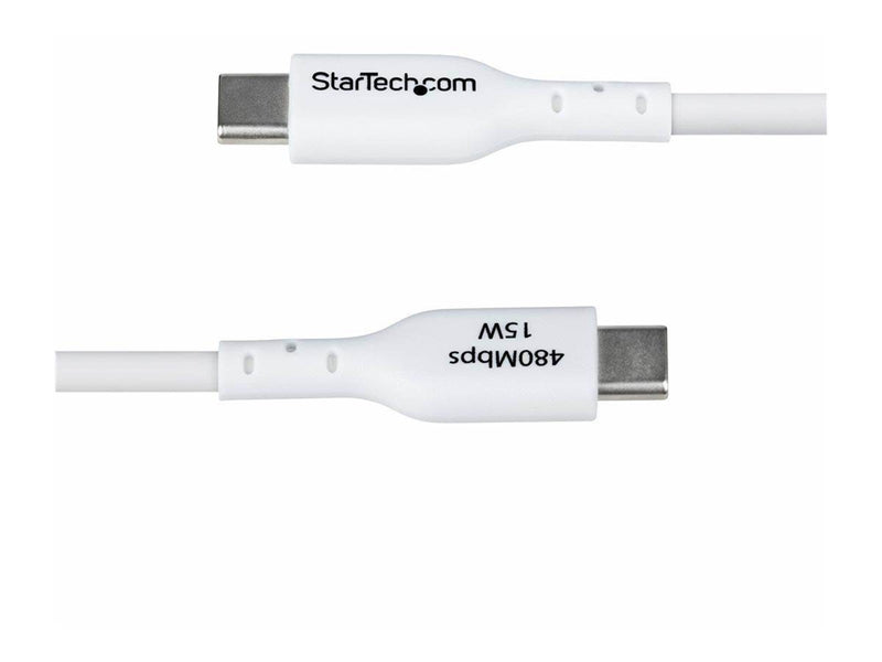 StarTech.com 2m (6.6ft) White USB-A to USB-C Charging Cable/Cord M/M - USB-C cable - USB to 24 pin USB-C - 2 m