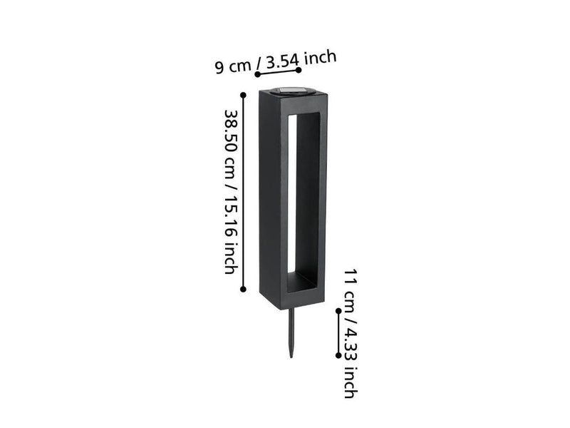 EGLO Solar Spear 200MA H380 Black 12