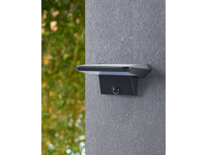 EGLO Porrassa Solar Wall with Sensor L155 800LM 2000MAH Black