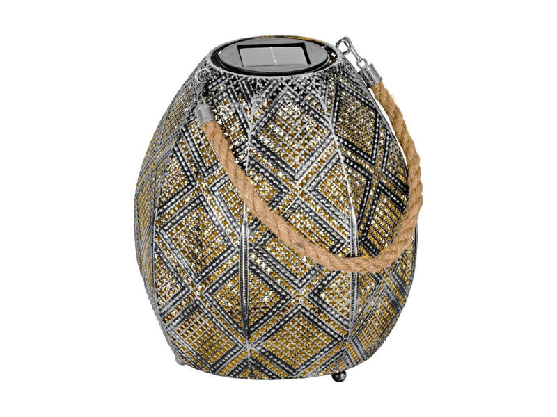 EGLO Solar Table Lamp H200 600MA 5LM Black/Gold/Walnut