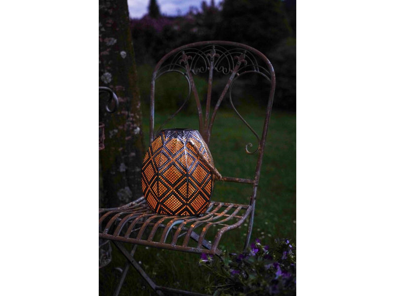 EGLO Solar Table Lamp H200 600MA 5LM Black/Gold/Walnut