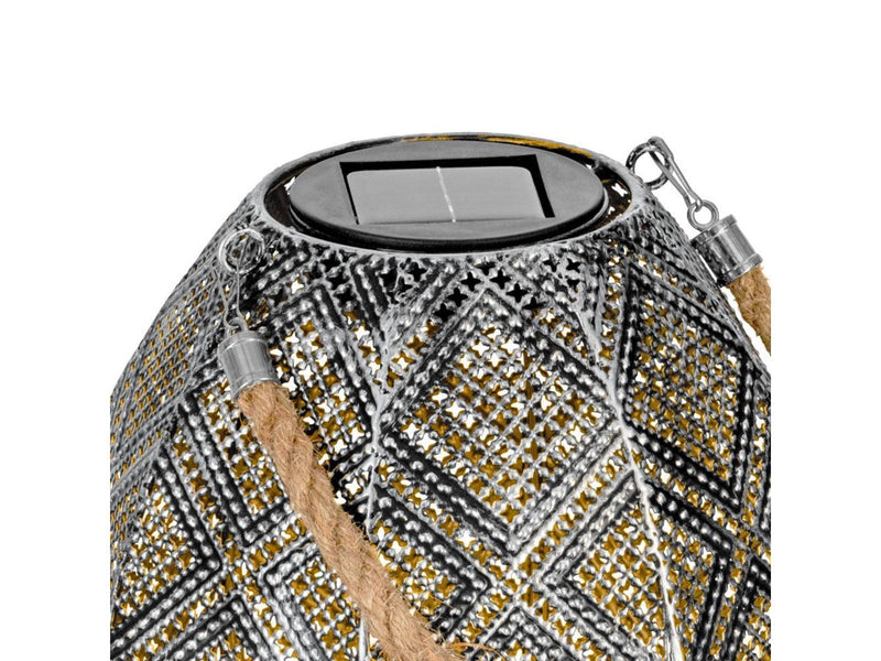 EGLO Solar Table Lamp H200 600MA 5LM Black/Gold/Walnut
