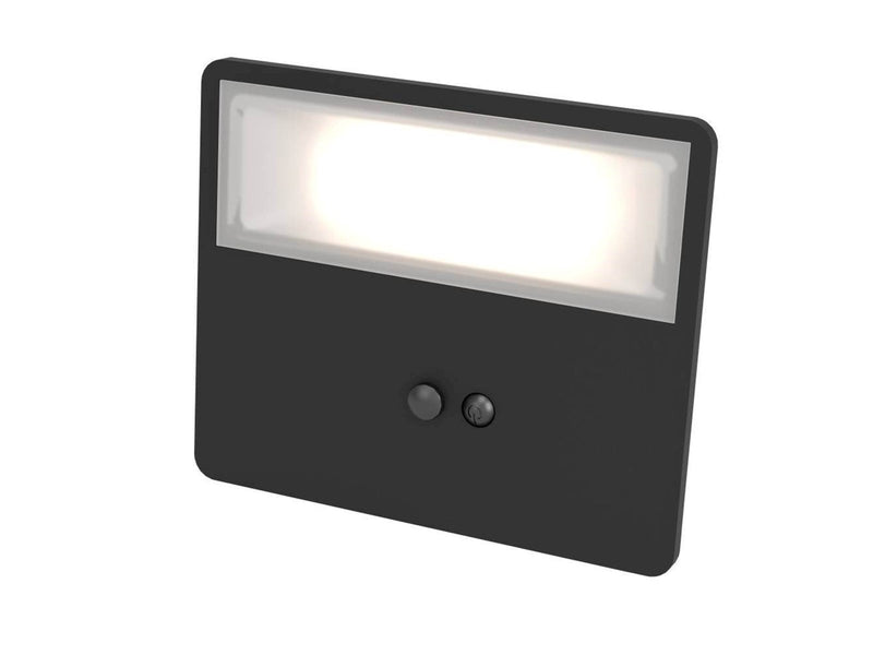 EGLO Panettieri Solar Wall 860LM with Sensor Black/White