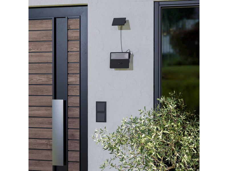 EGLO Panettieri Solar Wall 860LM with Sensor Black/White
