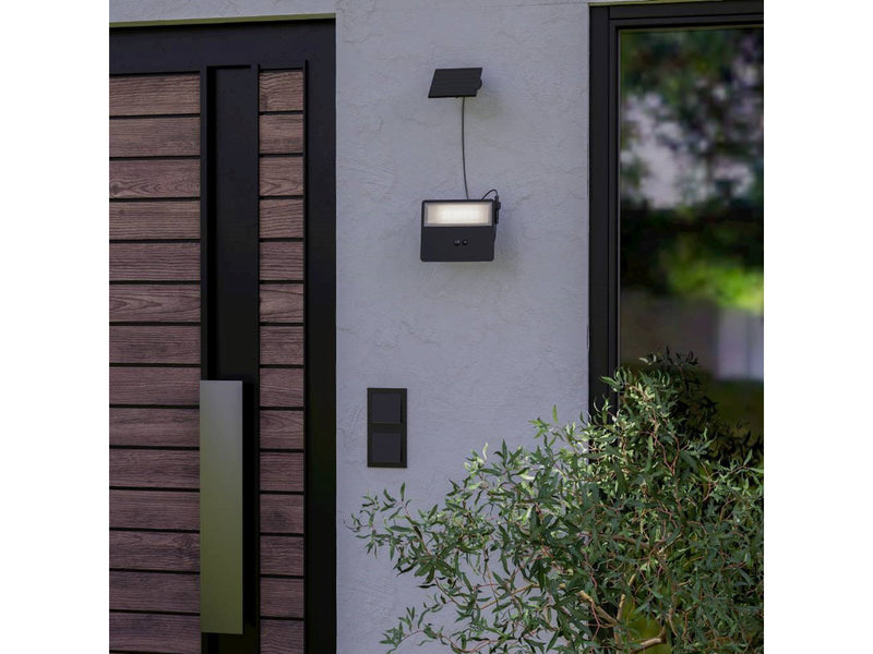 EGLO Panettieri Solar Wall 860LM with Sensor Black/White