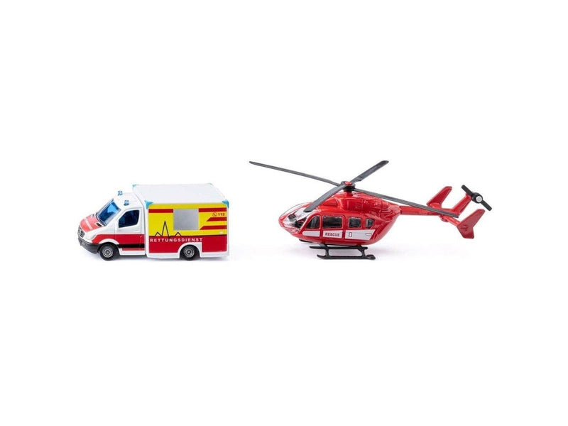 SIKU Mercedes-Benz Rescue Van and Helicopter