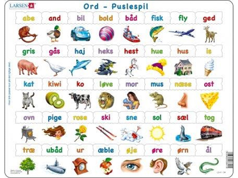 Larsen Puslespil Maxi Word 40 pcs