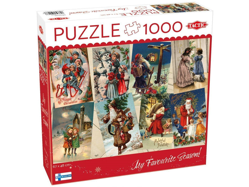 Tactic Vintage Christmas Cards 1000 pcs puzzle