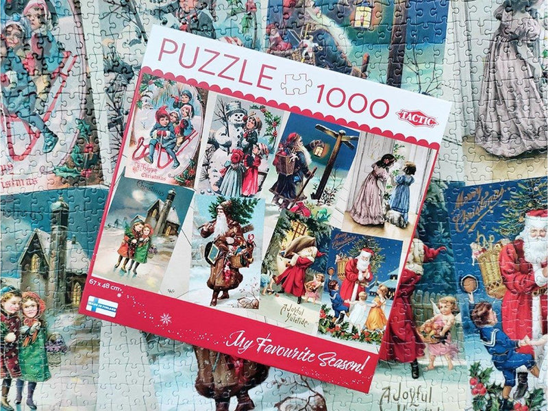 Tactic Vintage Christmas Cards 1000 pcs puzzle