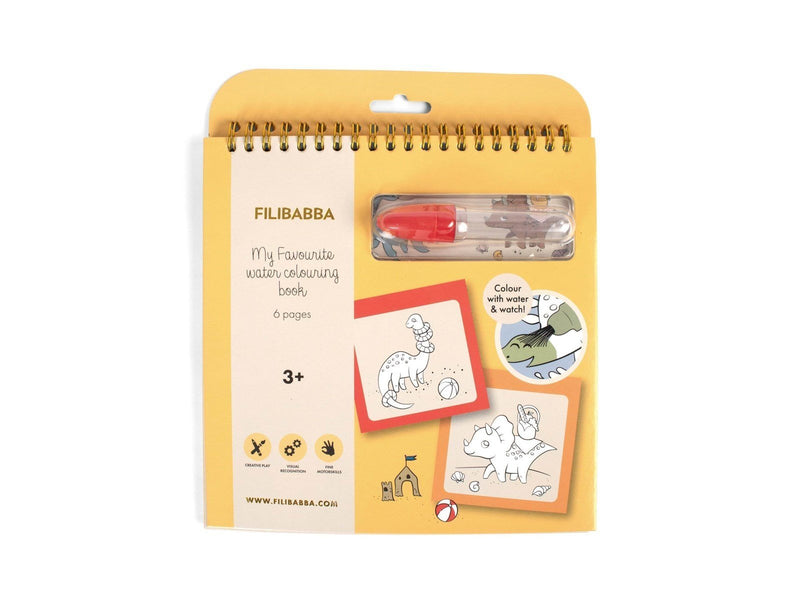 Filibabba My favourite water colouring book - Dinos
