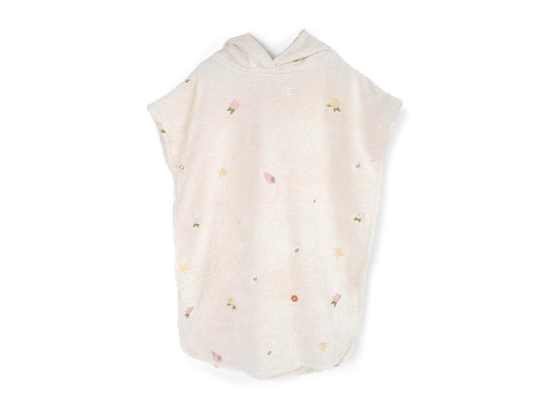 Filibabba Embroidered beach poncho GOTS - Ocean Blossom