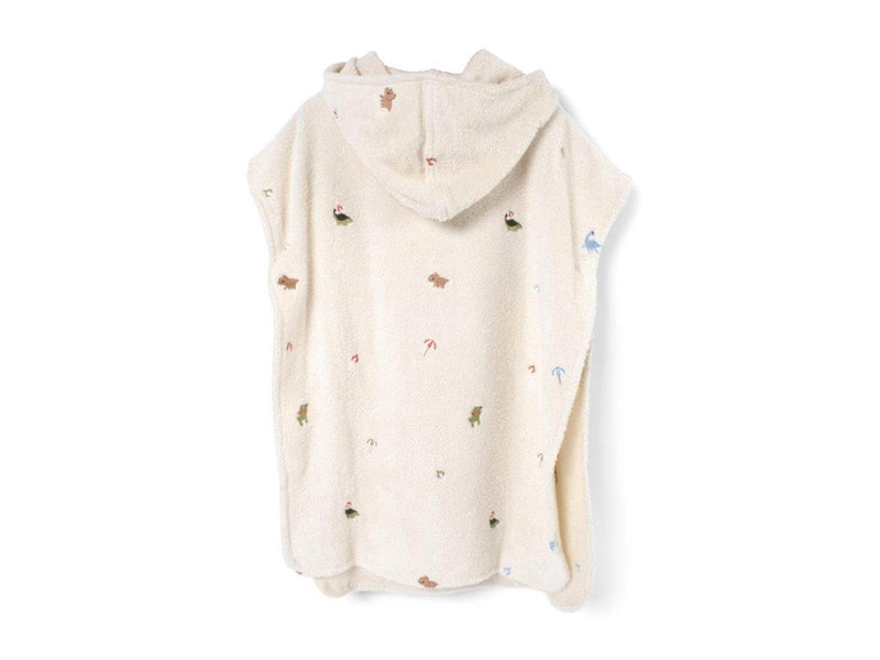 Filibabba Embroidered beach poncho GOTS - Dino Beach