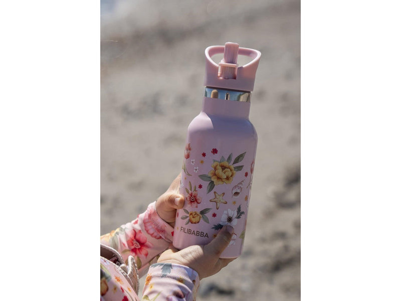 Filibabba Stainless steel water bottle - Ocean Blossom