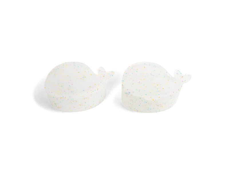 Filibabba Set of 2 silicone mini snack boxes – Christian the Whale – Confetti
