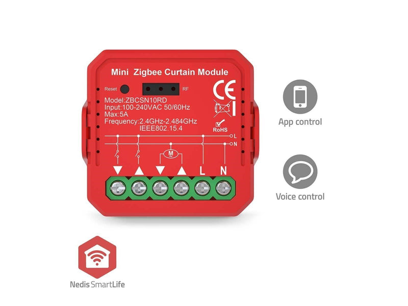 Nedis SmartLife Switch Zigbee 3.0.1000 W Terminal connection Red